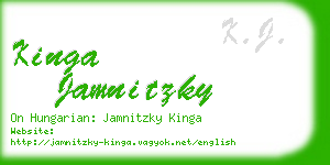 kinga jamnitzky business card